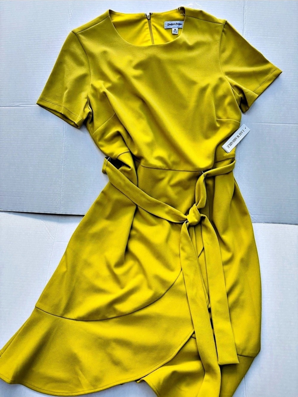 Nobody's woman Wrap Dress in Yellow Size 14 new